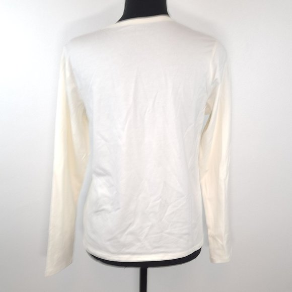 Lands End Winter Christmas Cotton Blend Stretch Top Pants Pajama PJ Set - Picture 7 of 10